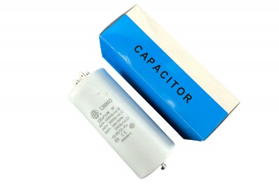 Конденсатор CBB60 100 мкФ 450V, з гайкою